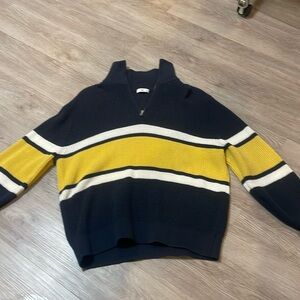 TNA colourblock quarter zip sweater